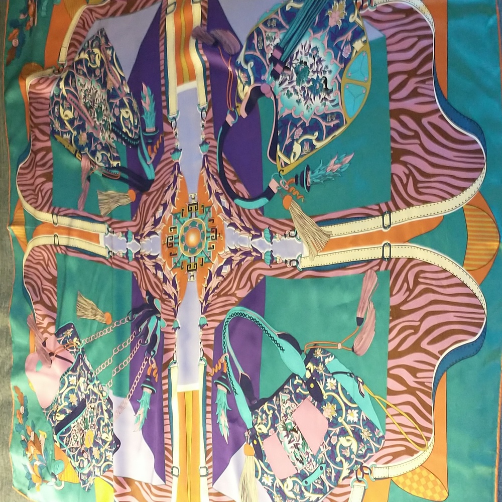 Gorgeous silk scarf (41.5 inches square)